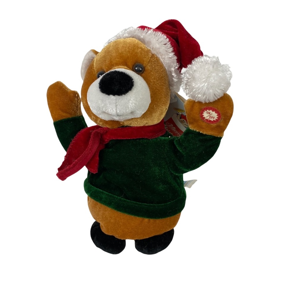 Keds Bear Collectible Animated Plush Santa Jingle Bells 8”